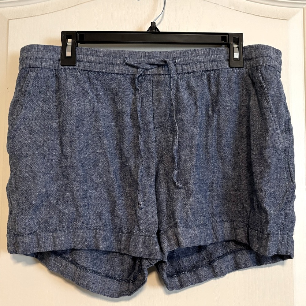 Linen Blend Pull on Shorts